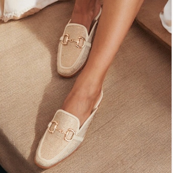 CCOCCI White Mila Bedazzled Mules Rhinestone Slip-Ons | Size‎ 7 - Picture 2 of 11